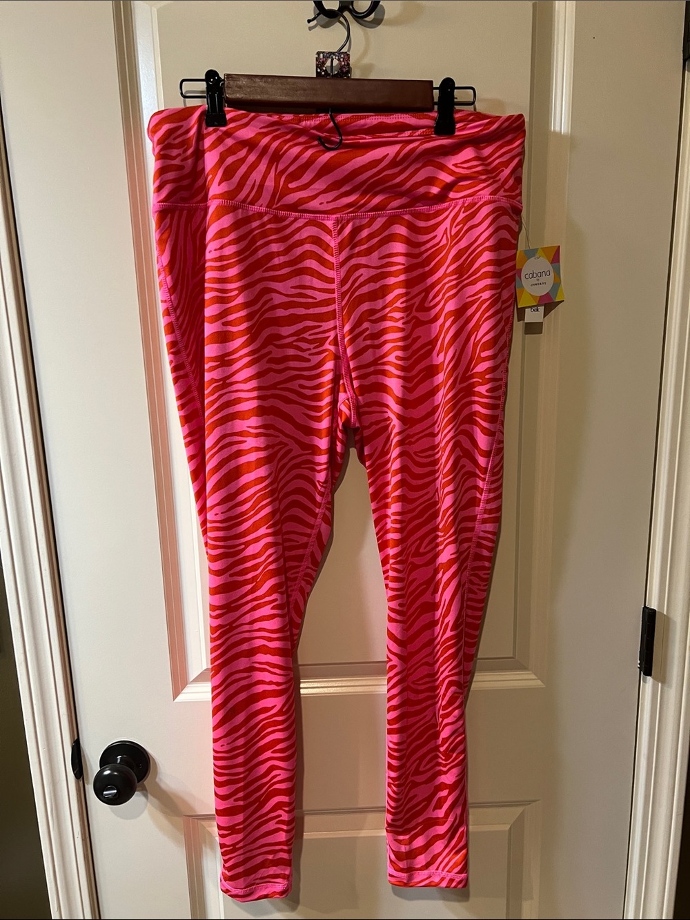 Cabana Hot Pink Zebra Print Leggings H009
